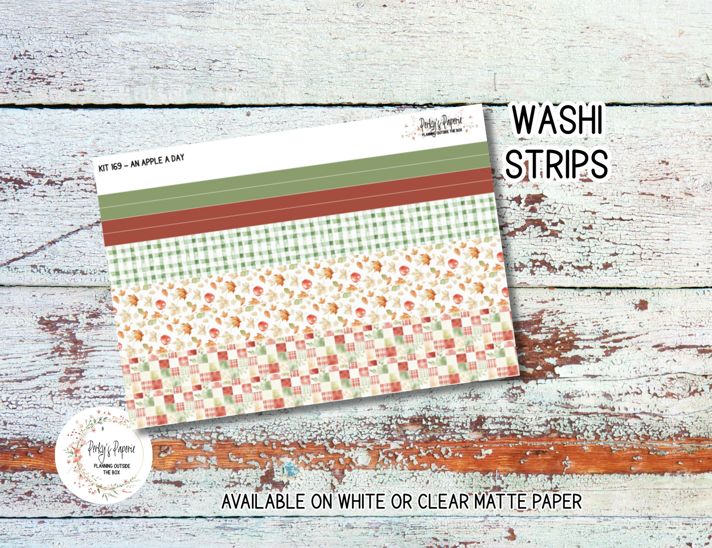 An Apple A Day Sticker Sheets # 169 – Fall and Autumn Apple Planner Stickers