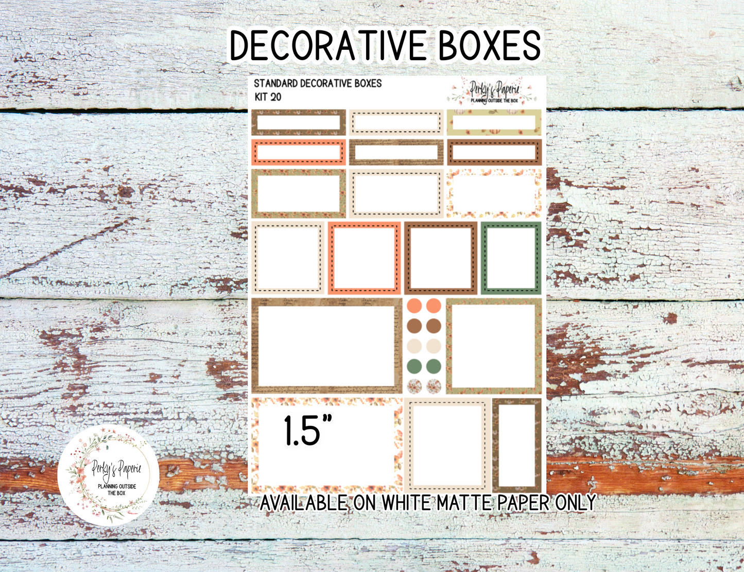 Cozy Fall # 20 – Autumn Cozy Vibes in Orange, Greens and Browns Planner Stickers Micro Kit