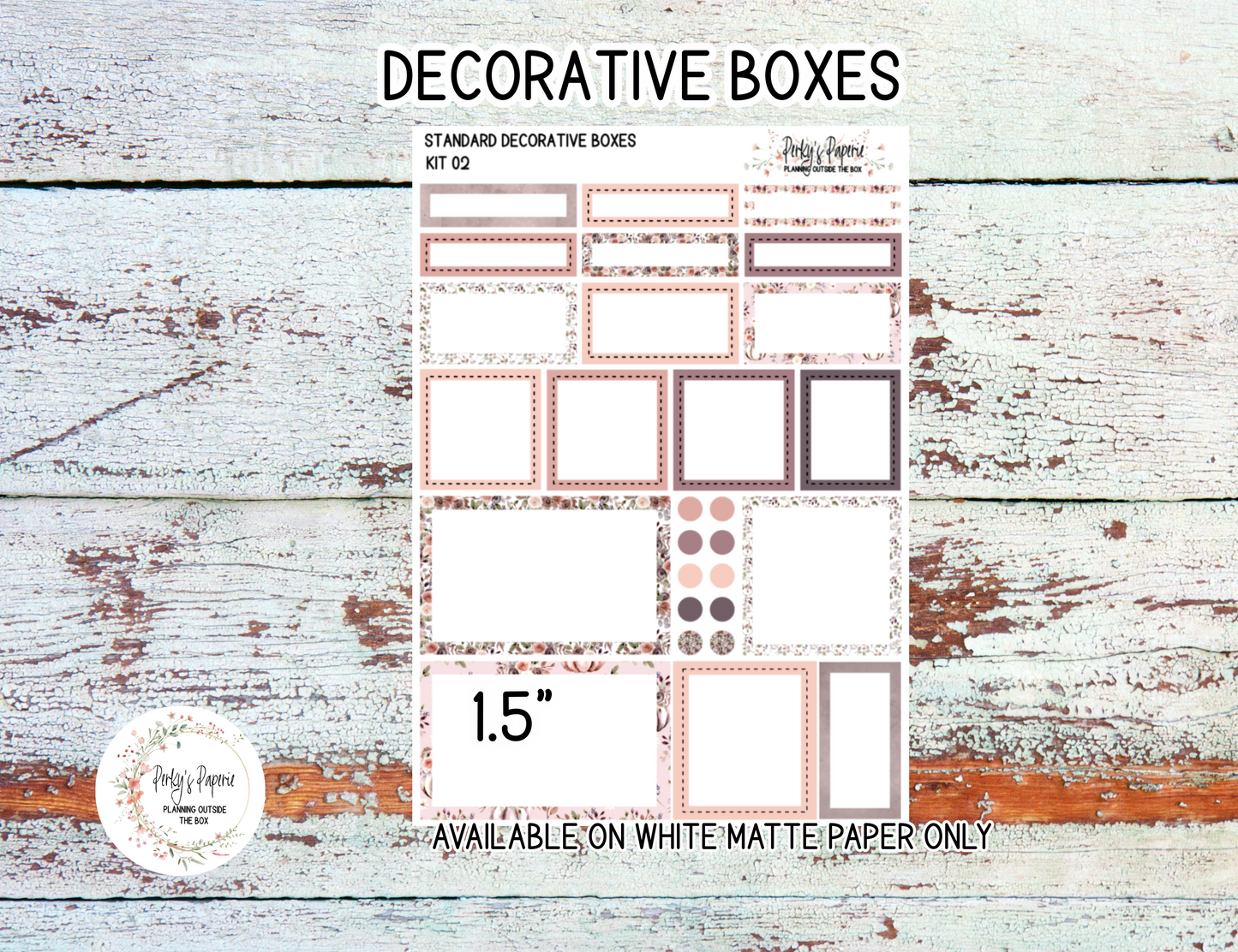 Blushing Blooms # 02 – Fall Pink and Purple Roses with Pumpkin Planner Stickers Micro Kit