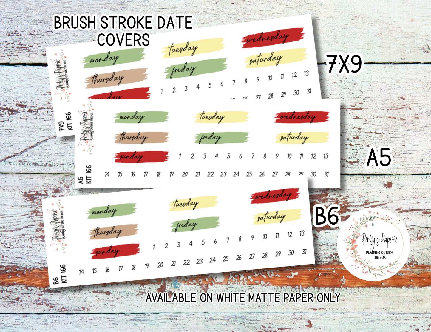 Strawberry Summer Sticker Sheets # 166 – Cute & Aesthetic Planner Stickers
