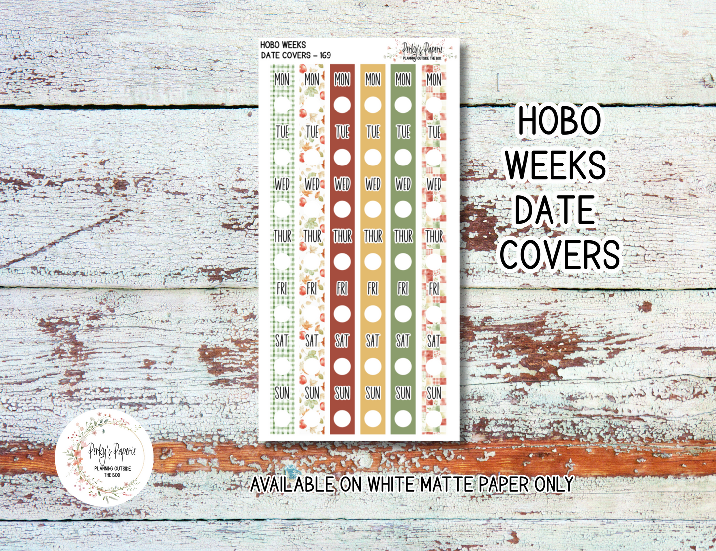 An Apple A Day Sticker Sheets # 169 – Fall and Autumn Apple Planner Stickers