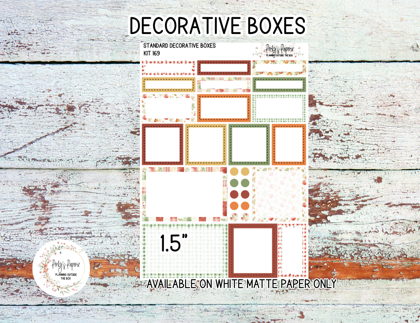 An Apple A Day Sticker Sheets # 169 – Fall and Autumn Apple Planner Stickers