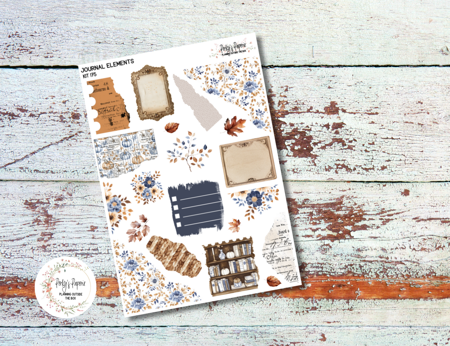 Autumn at Foxbury Manor Journal Elements Kit #175 | Fall Planner Stickers