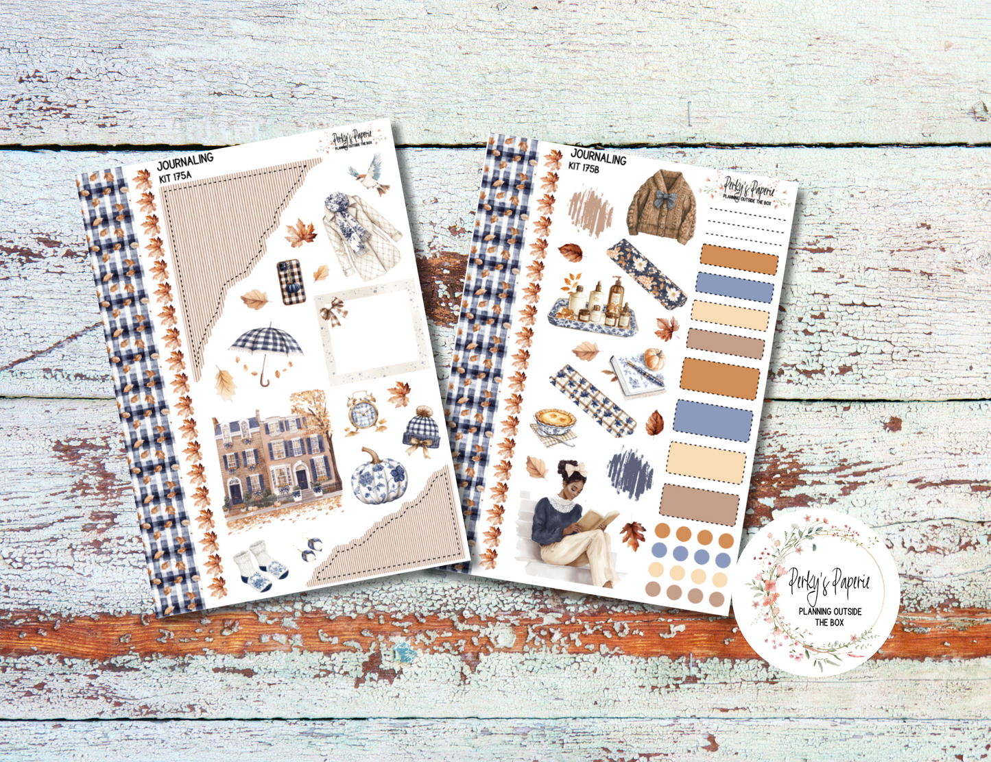 Autumn at Foxbury Manor Journal, Scrapbook, Daily Planner Sticker Kit 175, Weekly and Daily Journaling Kit