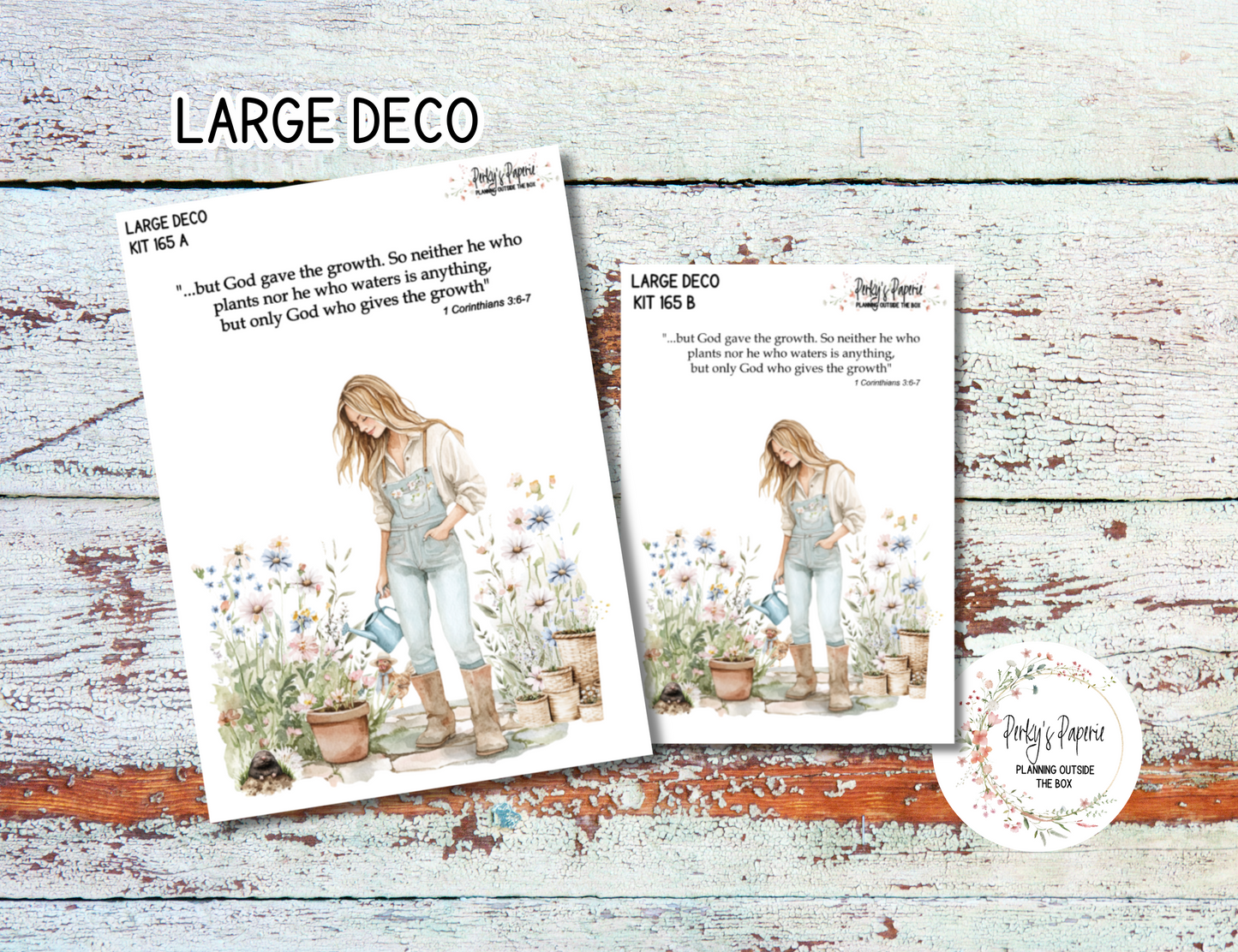 Transparent Extra Large, Jumbo Deco Planner Sticker For Your Overview Pages, Blank Daily Pages or Journal Page Summer Flower Garden Kit 165