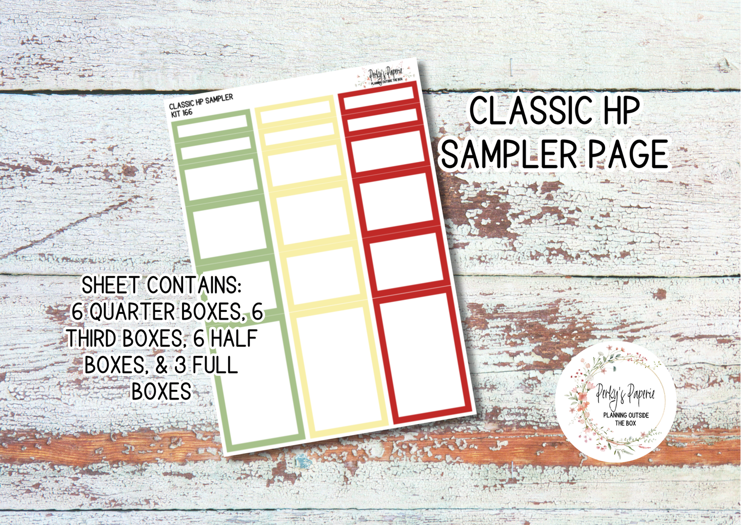 Classic HP Sampler Kit 166 Strawberry Summer| Functional Planner Stickers | Budget Boxes | Planner Box Stickers | EC