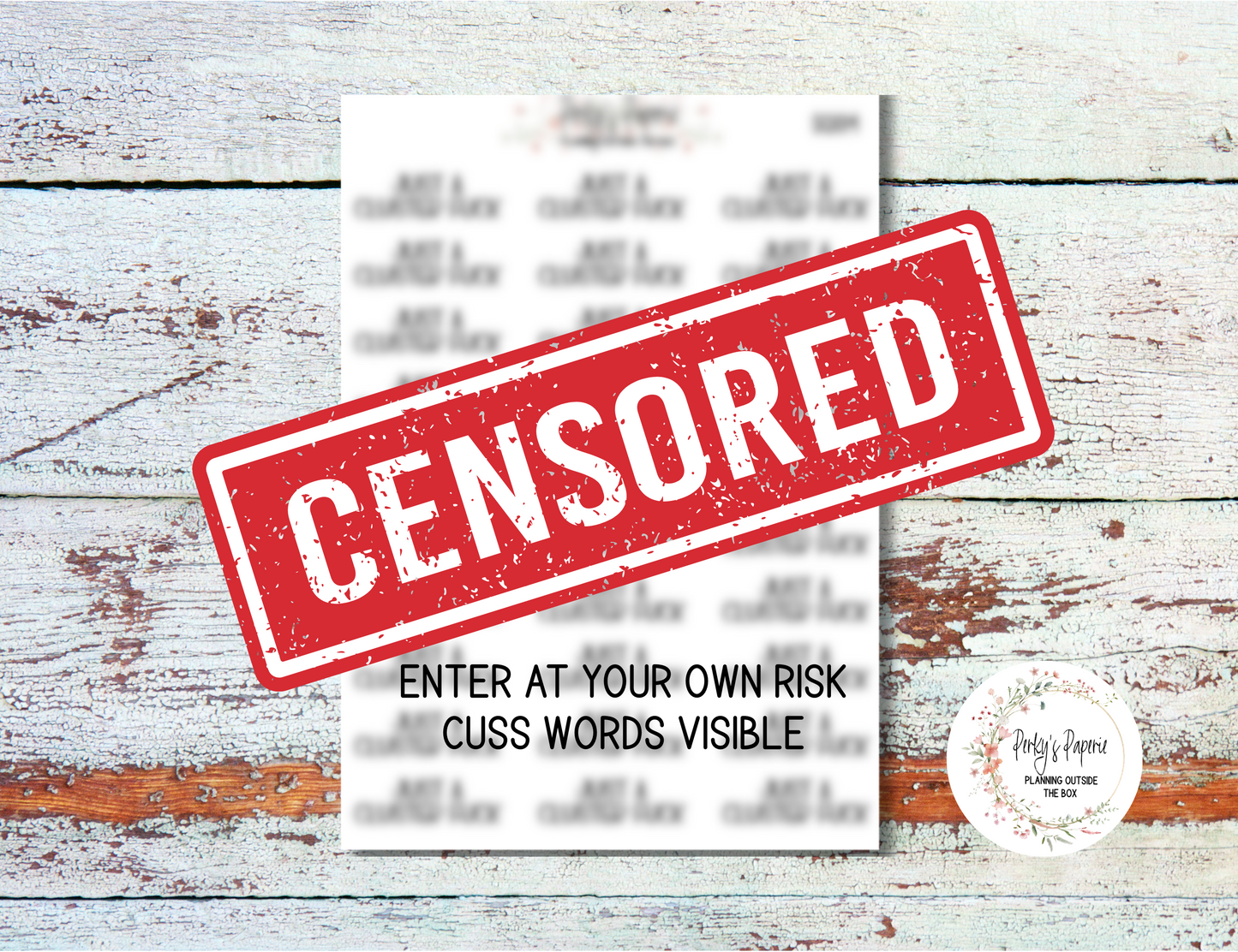 Just a Cluster F*@k Sassy Snarky Quote Planner Sticker, Verbally Embellish Your Journal or Planner - Quarter Sheet