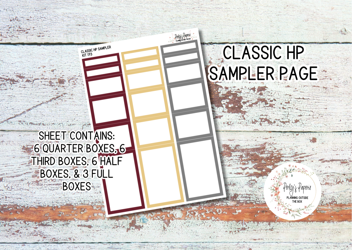 Classic HP Sampler Kit 173 Sinister Carnival | Functional Planner Stickers | Budget Boxes | Planner Box Stickers | EC