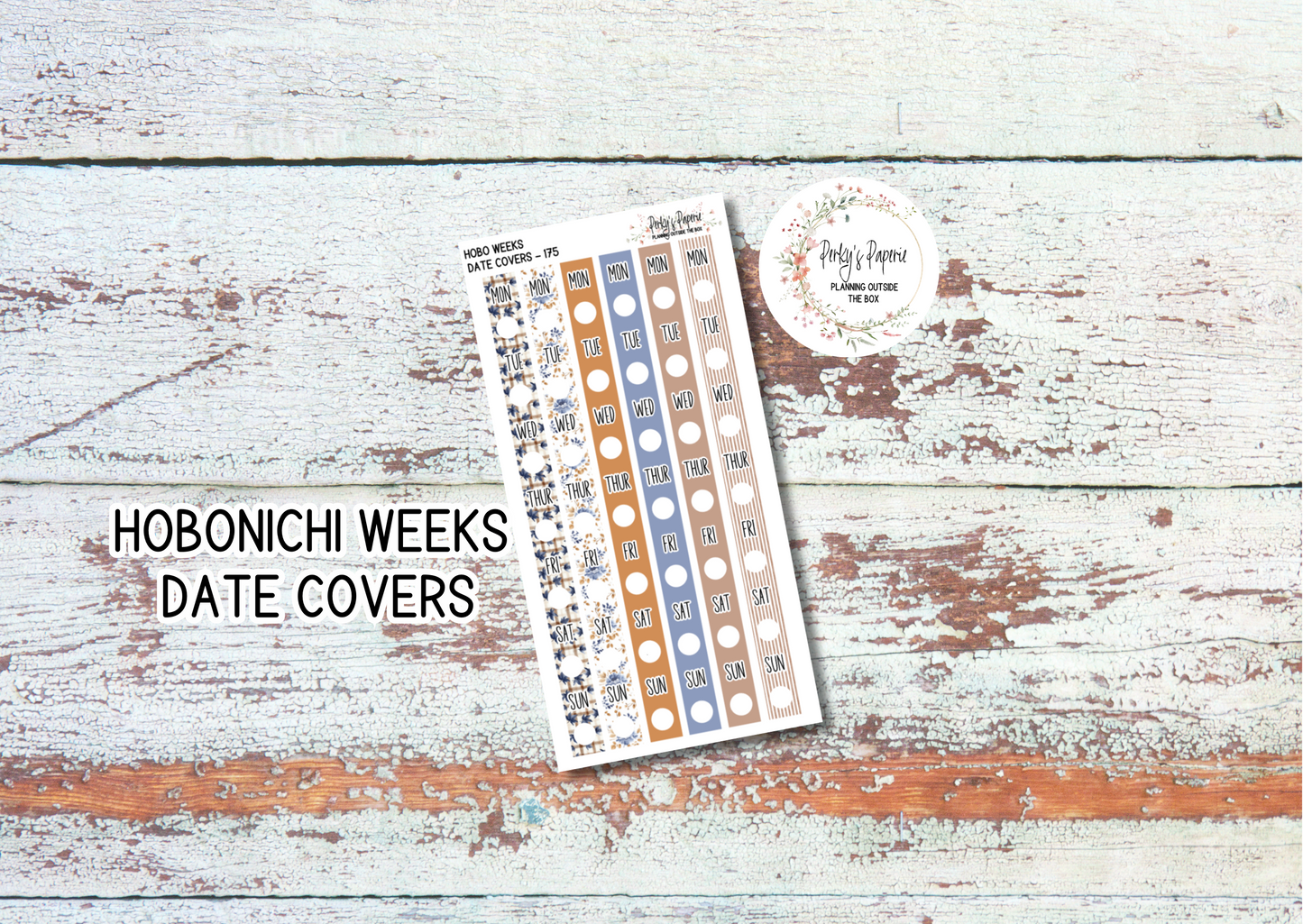 Autumn at Foxbury Manor Hobonichi Weeks Date Cover Planner Stickers Kit 175, Weekly Planning, Date Strips, Colorful and Patterned