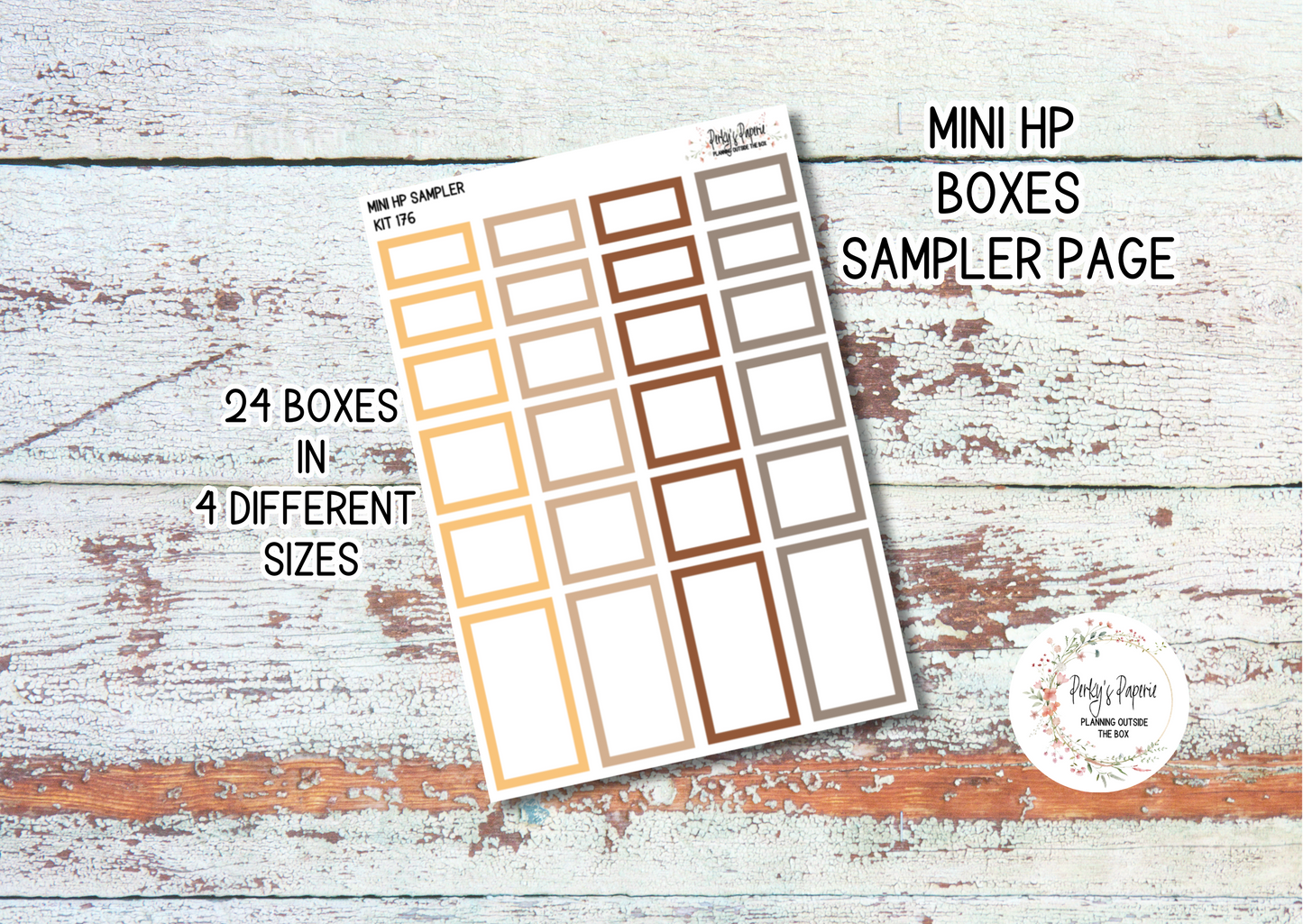 Sweet Halloween Fall 1" Mini HP Sample Planner Boxes in 4 Different Sizes To Page to Match Kit 176 for Functional Planning