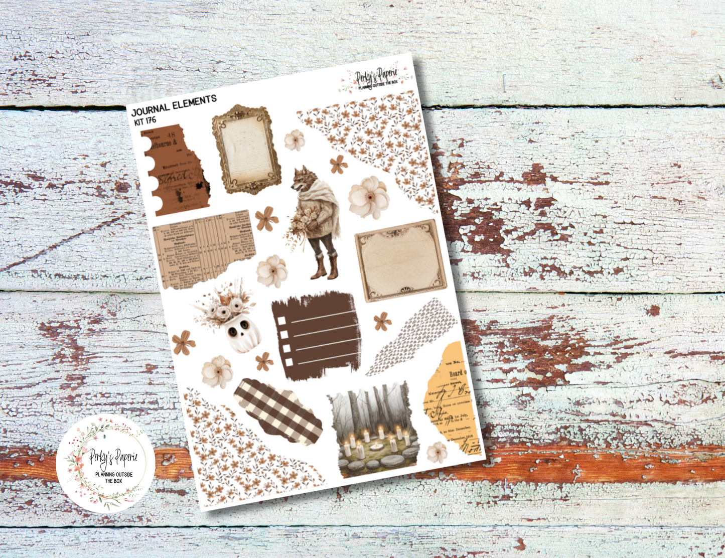 Sweet Halloween Journal Elements Kit #176 | Halloween Planner Stickers