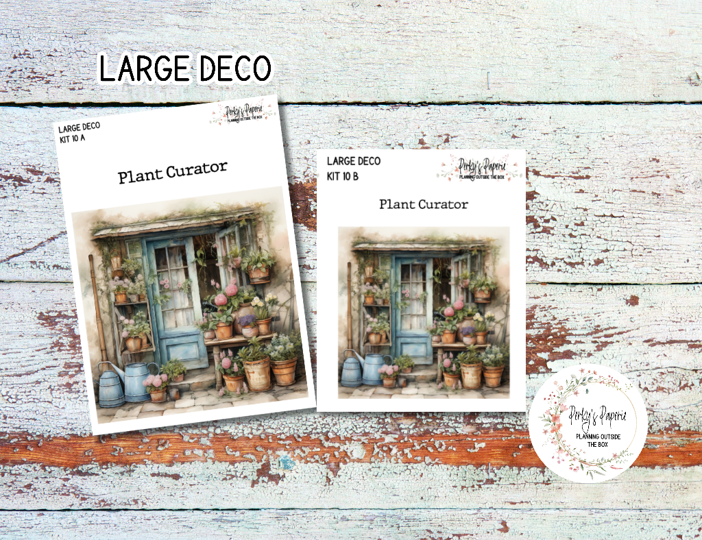 Transparent Extra Large, Jumbo Deco Planner Sticker For Your Overview Pages, Blank Daily Pages or Journal Plant Addiction Kit 10