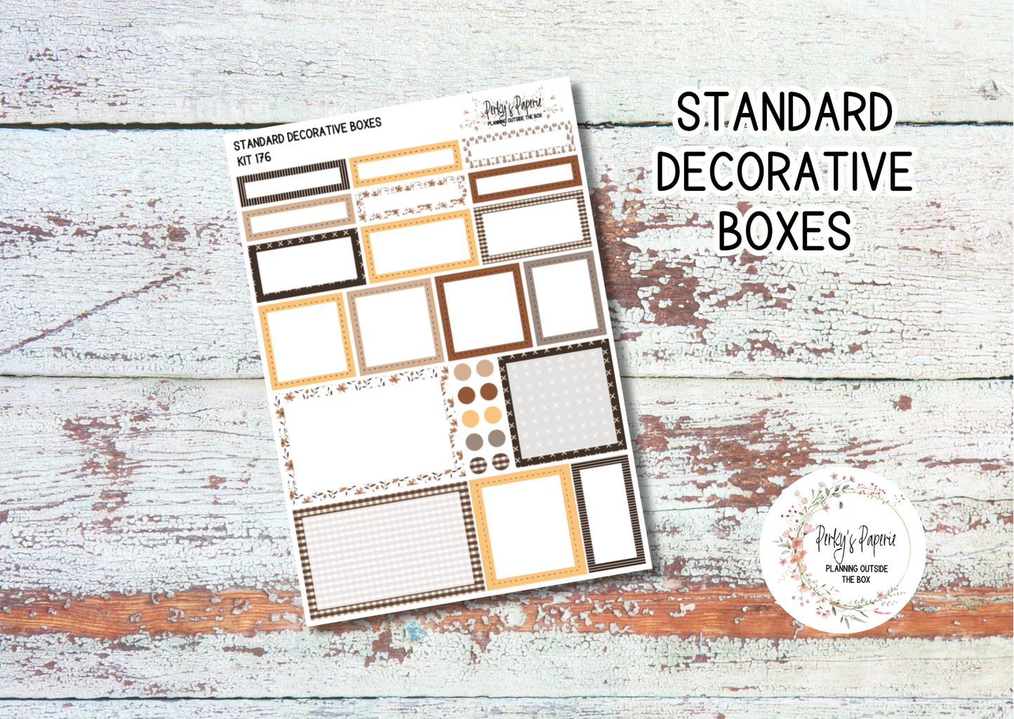 Sweet Halloween Decorative Planner Boxes in Standard 1.5" Kit 176 for Functional and Decorative Planning. Fits Most Standard Size Planner