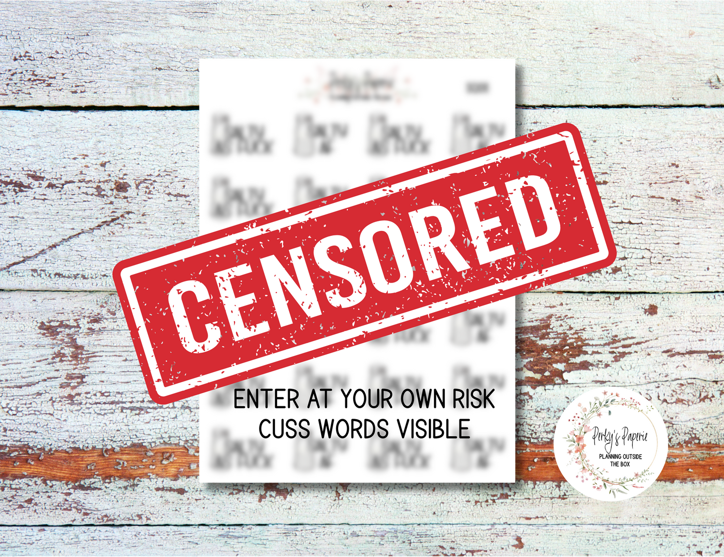 Salt AF/Salty As F*@k Sassy Snarky Quote Planner Sticker, Verbally Embellish Your Journal or Planner - Quarter Sheet