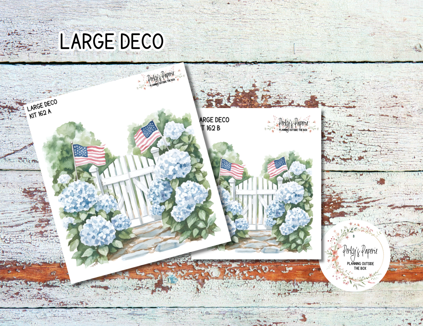 Transparent Extra Large, Jumbo Deco Planner Sticker For Your Overview Pages, Blank Daily Pages or Journal Page July at the Island Kit 162