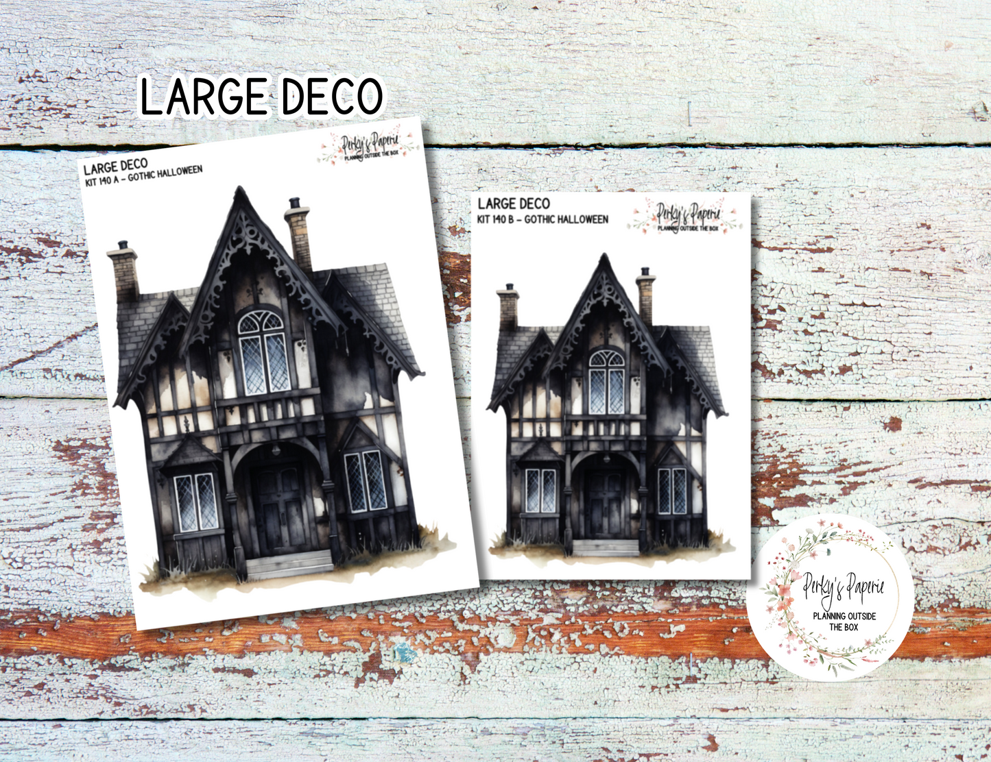 Transparent Extra Large, Jumbo Deco Planner Sticker For Your Overview Pages, Blank Daily Pages or Journal Page Gothic Halloween Kit 140