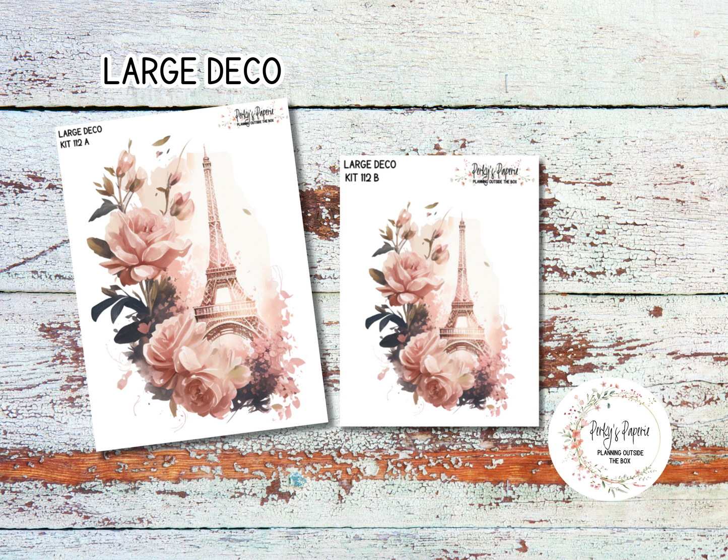 Transparent Extra Large, Jumbo Deco Planner Sticker For Your Overview Pages, Blank Daily Pages or Journal Page Parisian Kit 112