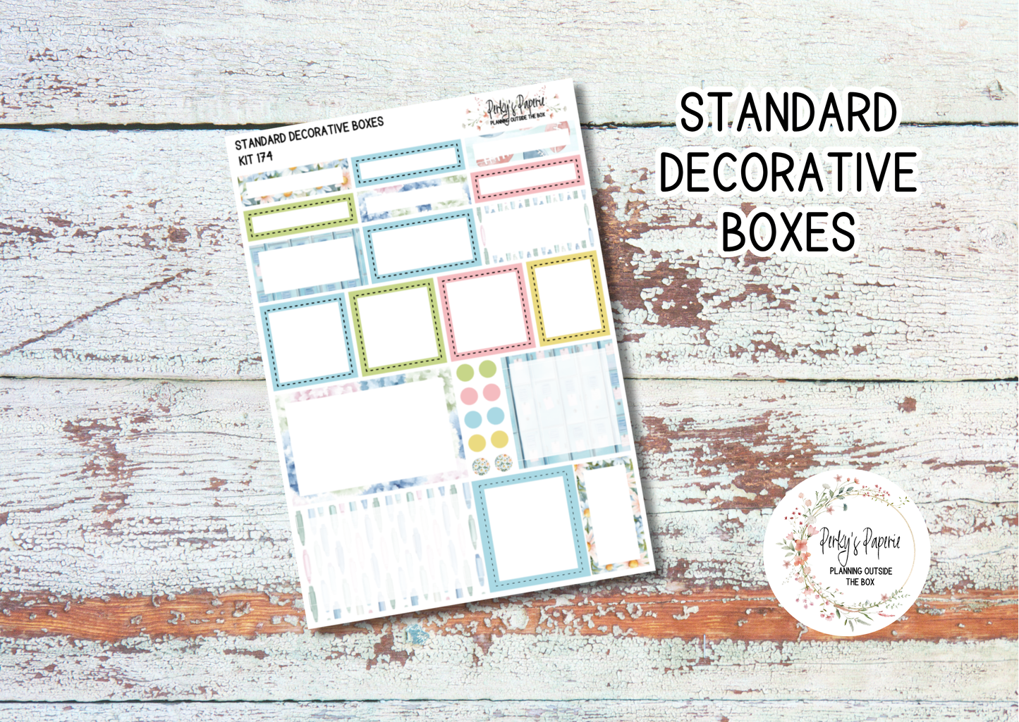 School Daze-y Decorative Planner Boxes in Standard 1.5" Kit 174 for Functional and Decorative Planning. Fits Most Standard Size Planner