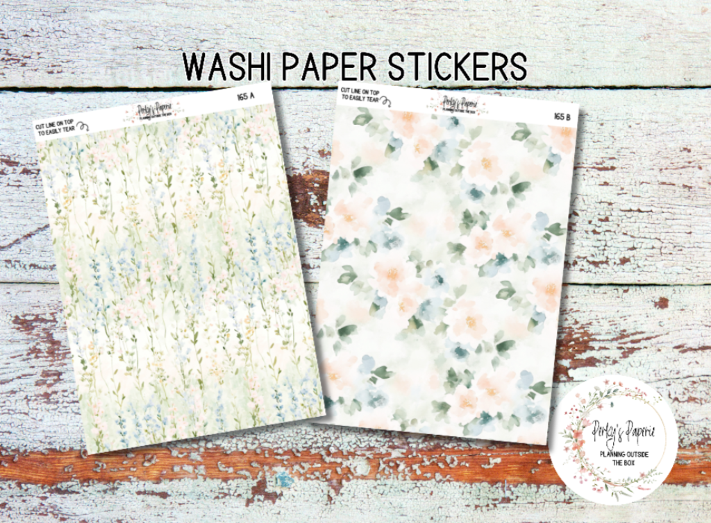Washi Paper Tearable Stickers - Summer Floral Garden Kit 165