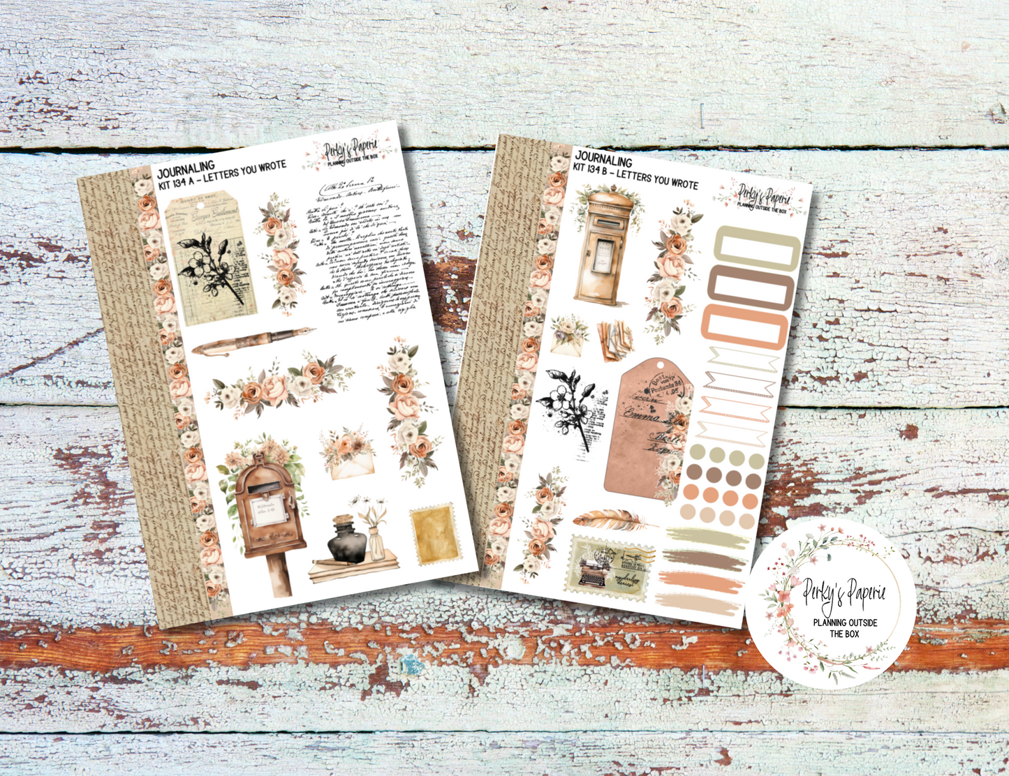 Journaling Sticker Kit 134 Letters You Wrote, Planner Stickers for Anytime Plans. Great for Hobonichi, Take a Note, EC, HP and Hemlock & Oak