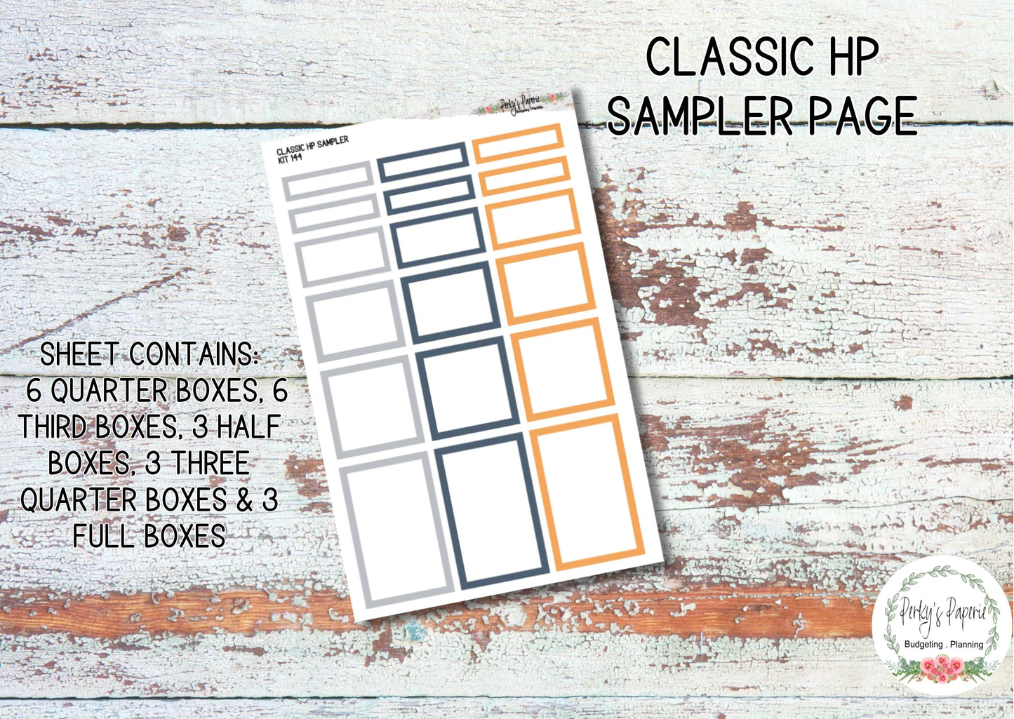 Classic HP Sampler Kit 144 Cozy Autumn | Functional Planner Stickers | Budget Boxes | Planner Box Stickers | EC | Makselife