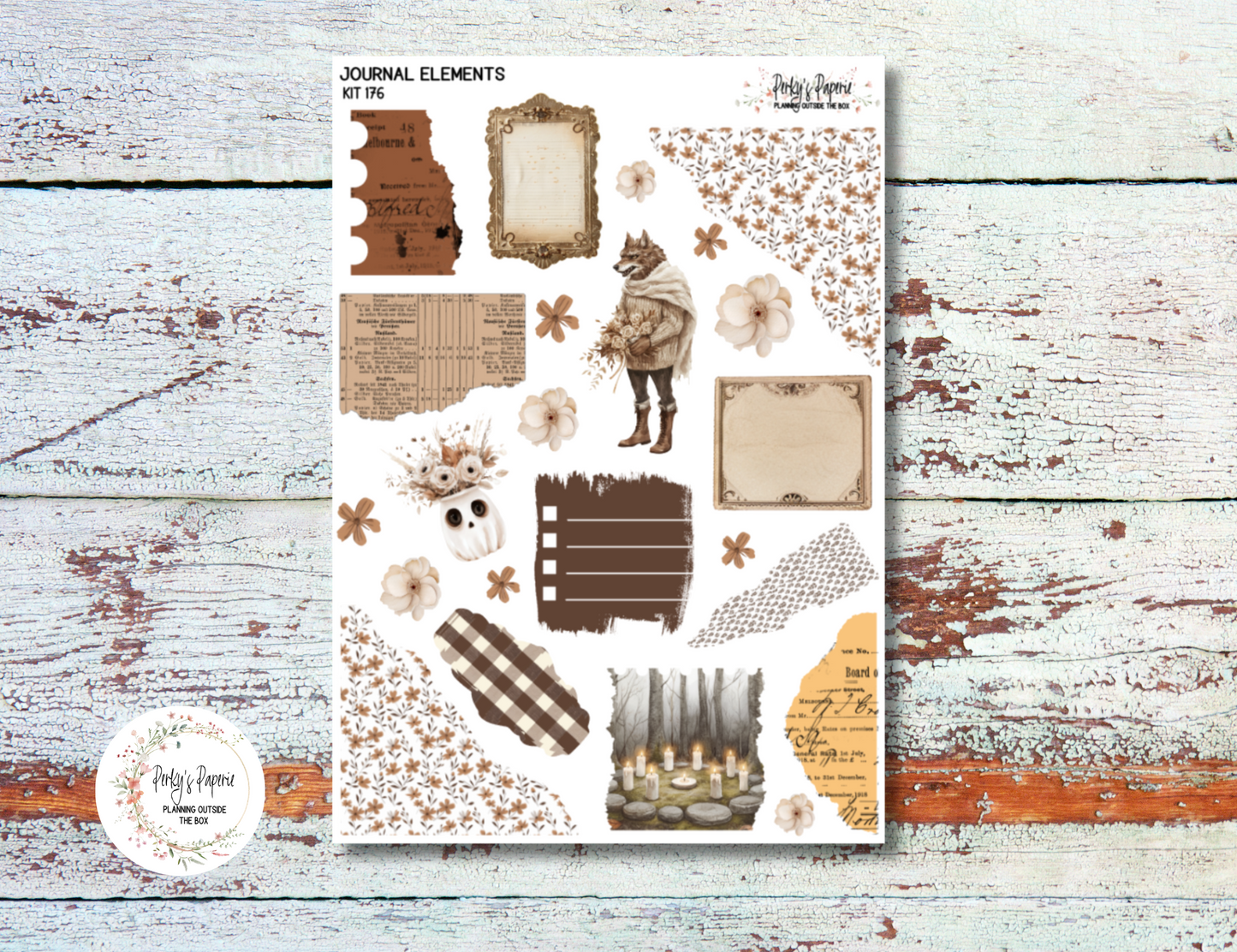 Sweet Halloween Journal Elements Kit #176 | Halloween Planner Stickers