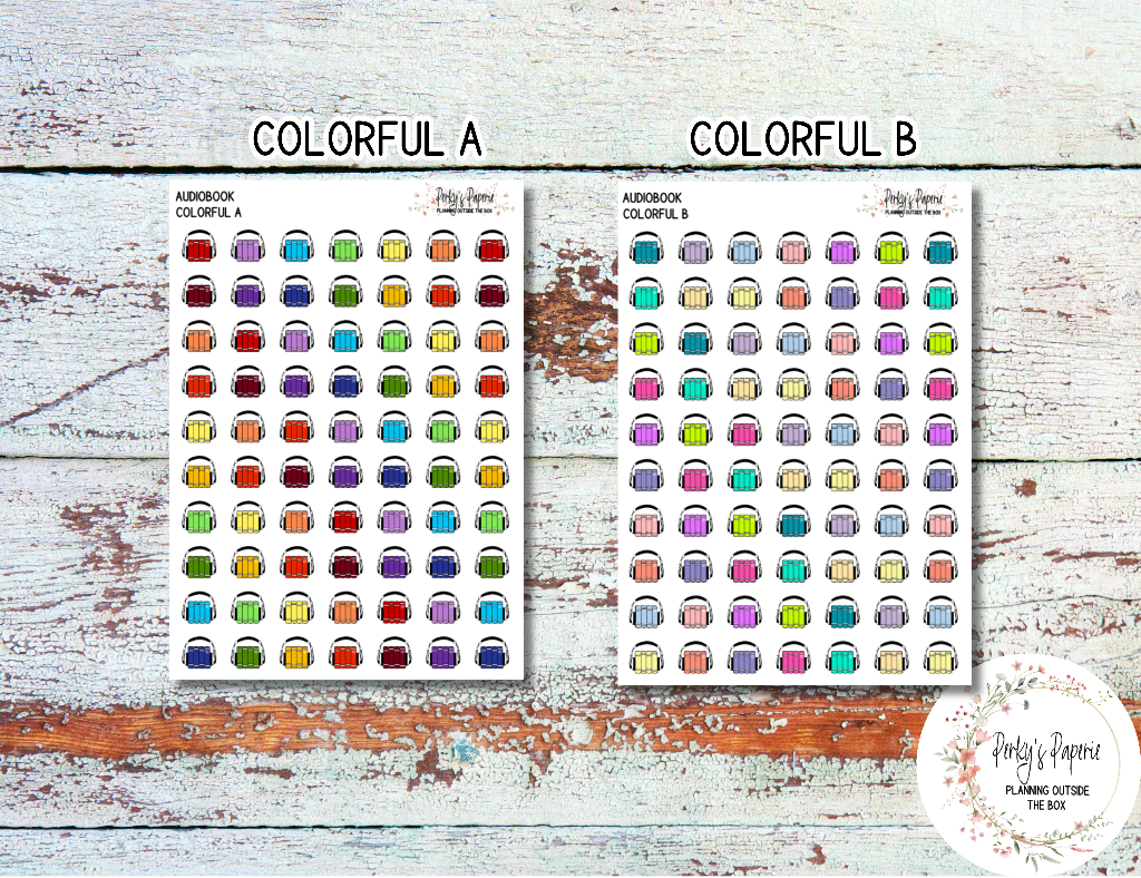 Audiobook Icon Planner Sticker, Audiobook Tracker, Bookish Stickers, Book Tracking, Doodle Sticker, Headphones, Listening