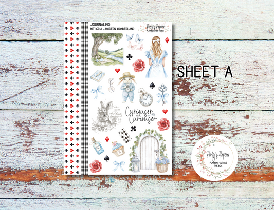 Modern Wonderland Journaling Stickers Kit 160 Decorative & Functional Planner Stickers | Fits A5, B6, Bullet Journals, and All Planner Sizes
