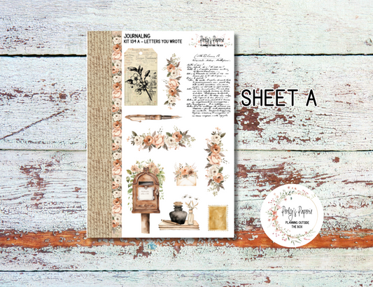 Journaling Sticker Kit 134 Letters You Wrote, Planner Stickers for Anytime Plans. Great for Hobonichi, Take a Note, EC, HP and Hemlock & Oak