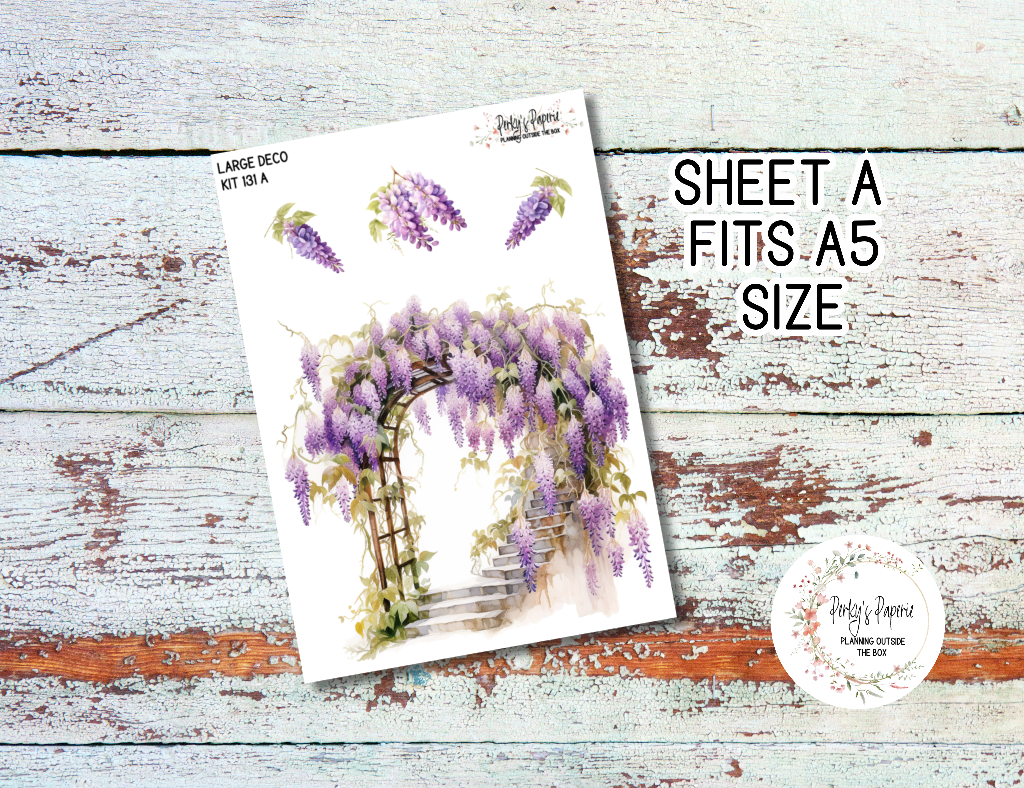 Transparent Extra Large, Jumbo Deco Planner Sticker For Your Overview Pages, Blank Daily Pages or Journal Page Penelopes Diary 131