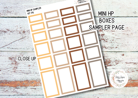Sweet Halloween Fall 1" Mini HP Sample Planner Boxes in 4 Different Sizes To Page to Match Kit 176 for Functional Planning