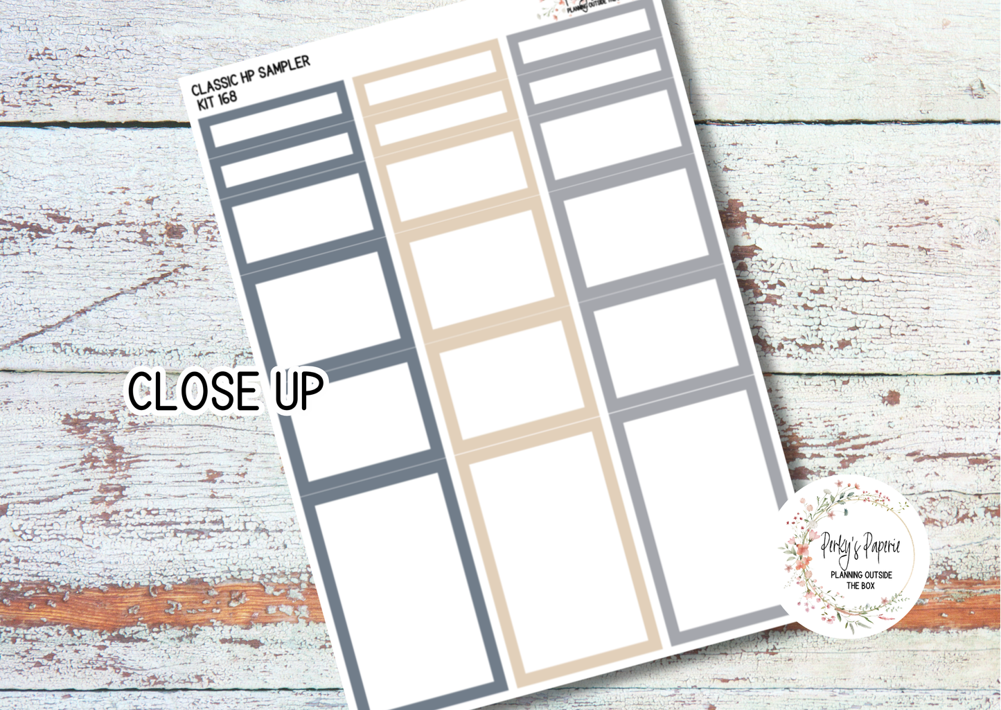 Classic HP Sampler Kit 168 Seaside Lighthouse | Functional Planner Stickers | Budget Boxes | Planner Box Stickers | EC