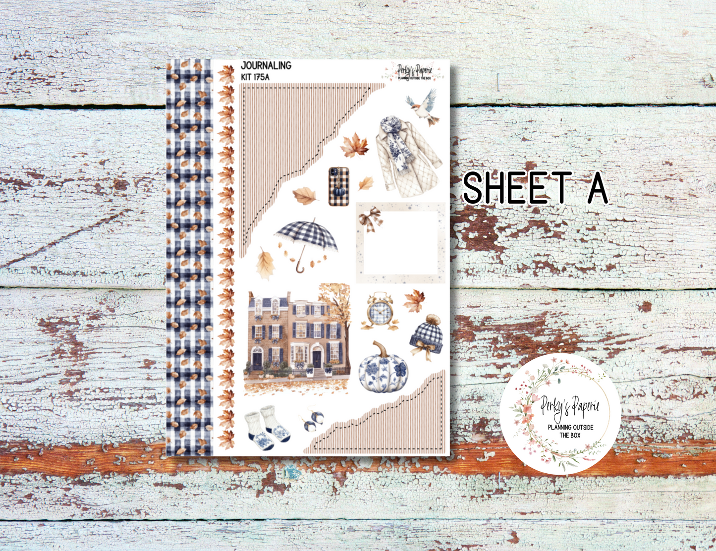 Autumn at Foxbury Manor Journal, Scrapbook, Daily Planner Sticker Kit 175, Weekly and Daily Journaling Kit