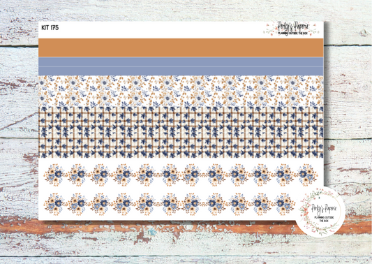 Autumn at Foxbury Manor Weekly Washi Sticker Sheet 175, Functional and Decorative Stickers, Planner Stickers