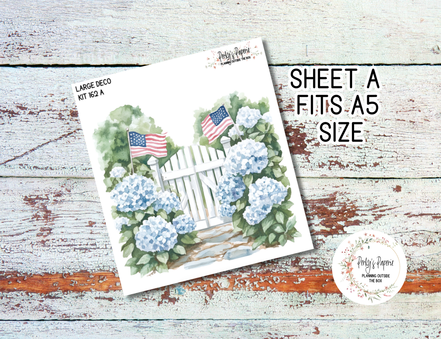 Transparent Extra Large, Jumbo Deco Planner Sticker For Your Overview Pages, Blank Daily Pages or Journal Page July at the Island Kit 162