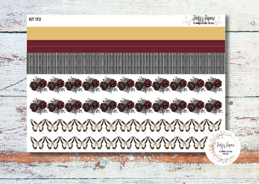 Sinister Carnival Weekly Washi Sticker Sheet 173, Functional and Decorative Stickers, Planner Stickers