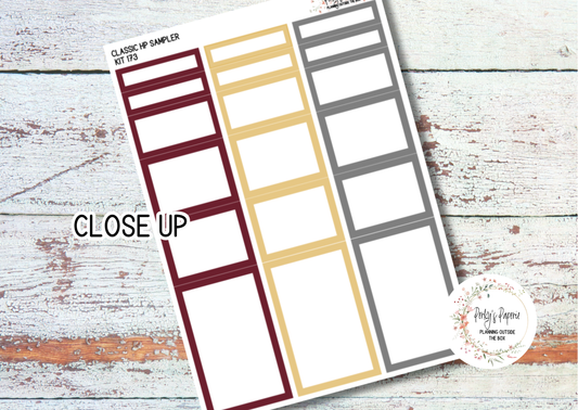 Classic HP Sampler Kit 173 Sinister Carnival | Functional Planner Stickers | Budget Boxes | Planner Box Stickers | EC