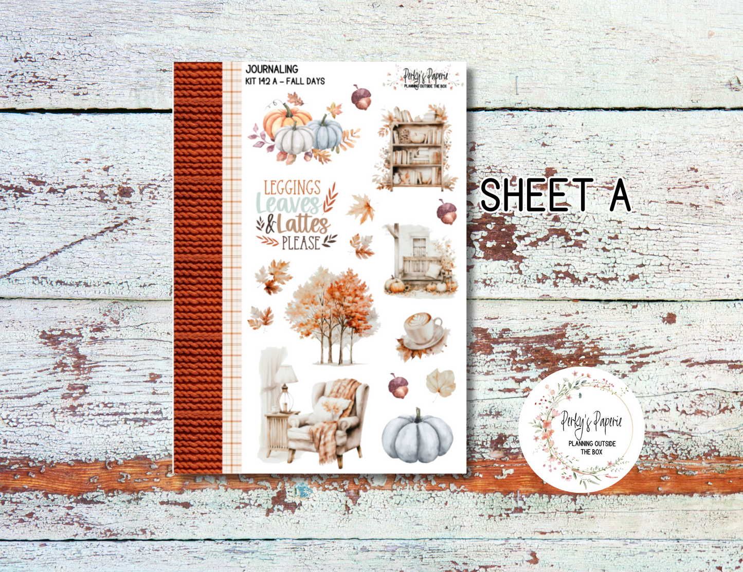 Fall Days Journaling Sticker Kit 142, Planner Stickers, Anytime Plans, Hobonichi, Take a Note, EC, HP and Hemlock & Oak