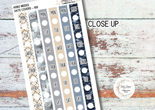Seaside Lighthouse Hobonichi Weeks Date Cover Planner Stickers Kit 168, Weekly Planning, Date Strips, Colorful and Patterned
