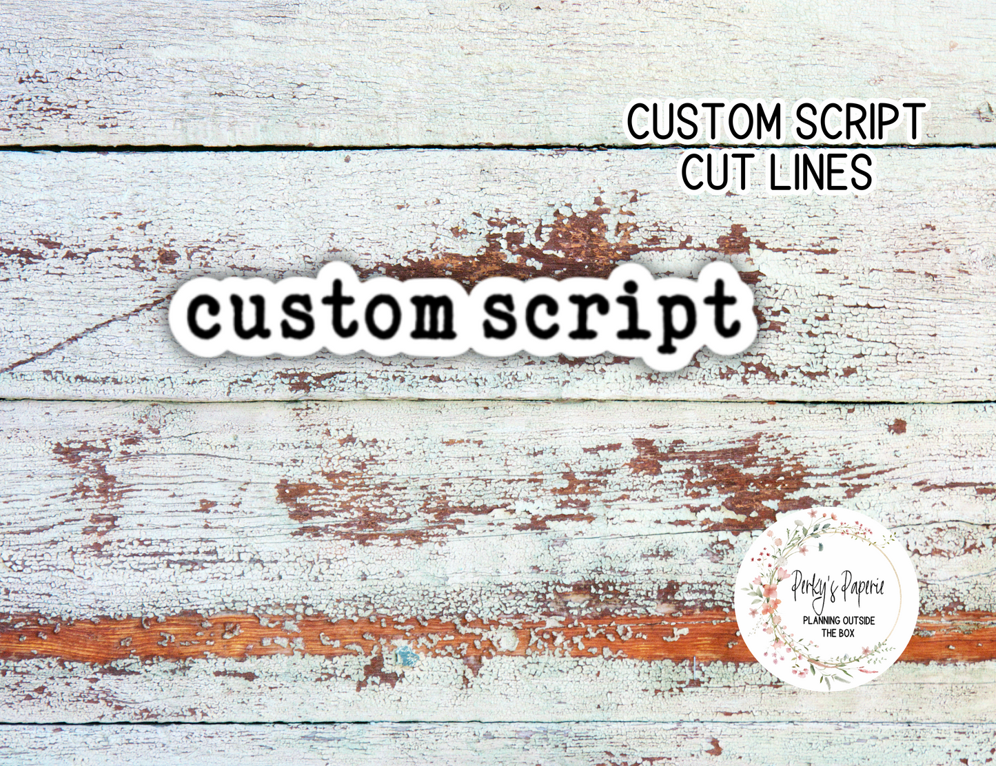 Custom Typewriter Script Planner Stickers, Personalized Text, Personalized Planner Sticker and Customizable Sticker