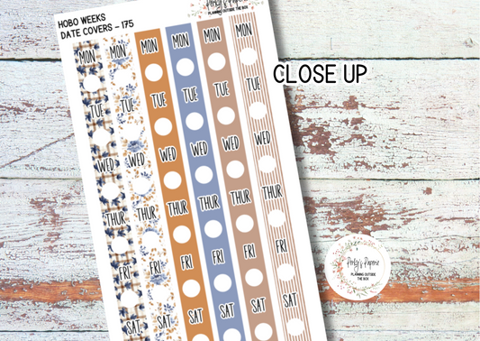 Autumn at Foxbury Manor Hobonichi Weeks Date Cover Planner Stickers Kit 175, Weekly Planning, Date Strips, Colorful and Patterned