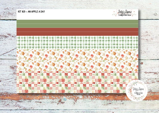 An Apple A Day Fall Weekly Washi Sticker Sheet 169, Functional and Decorative Stickers, Planner Stickers