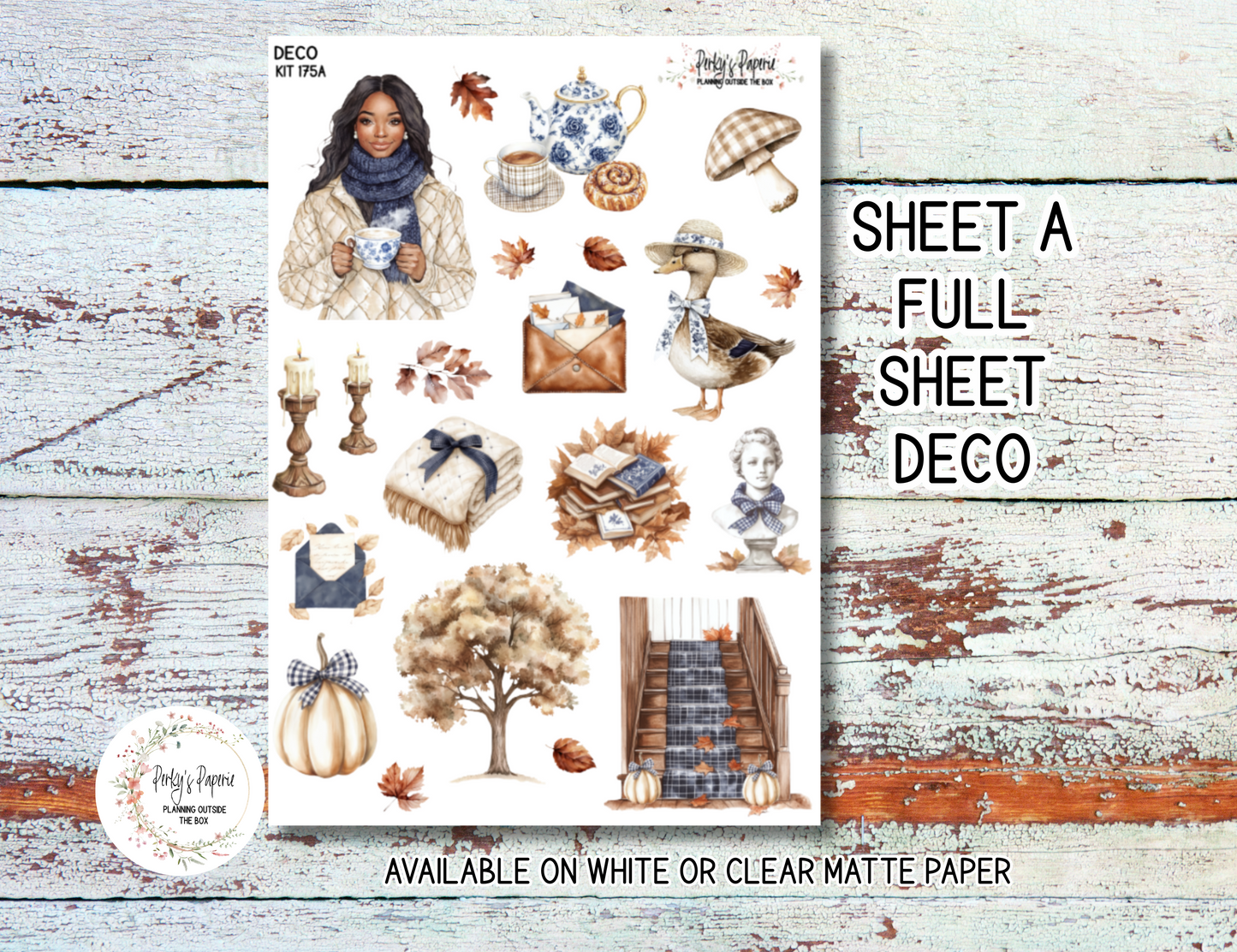 Autumn at Foxbury Manor Sticker Sheets # 175 – Autumn and Fall Planner Stickers
