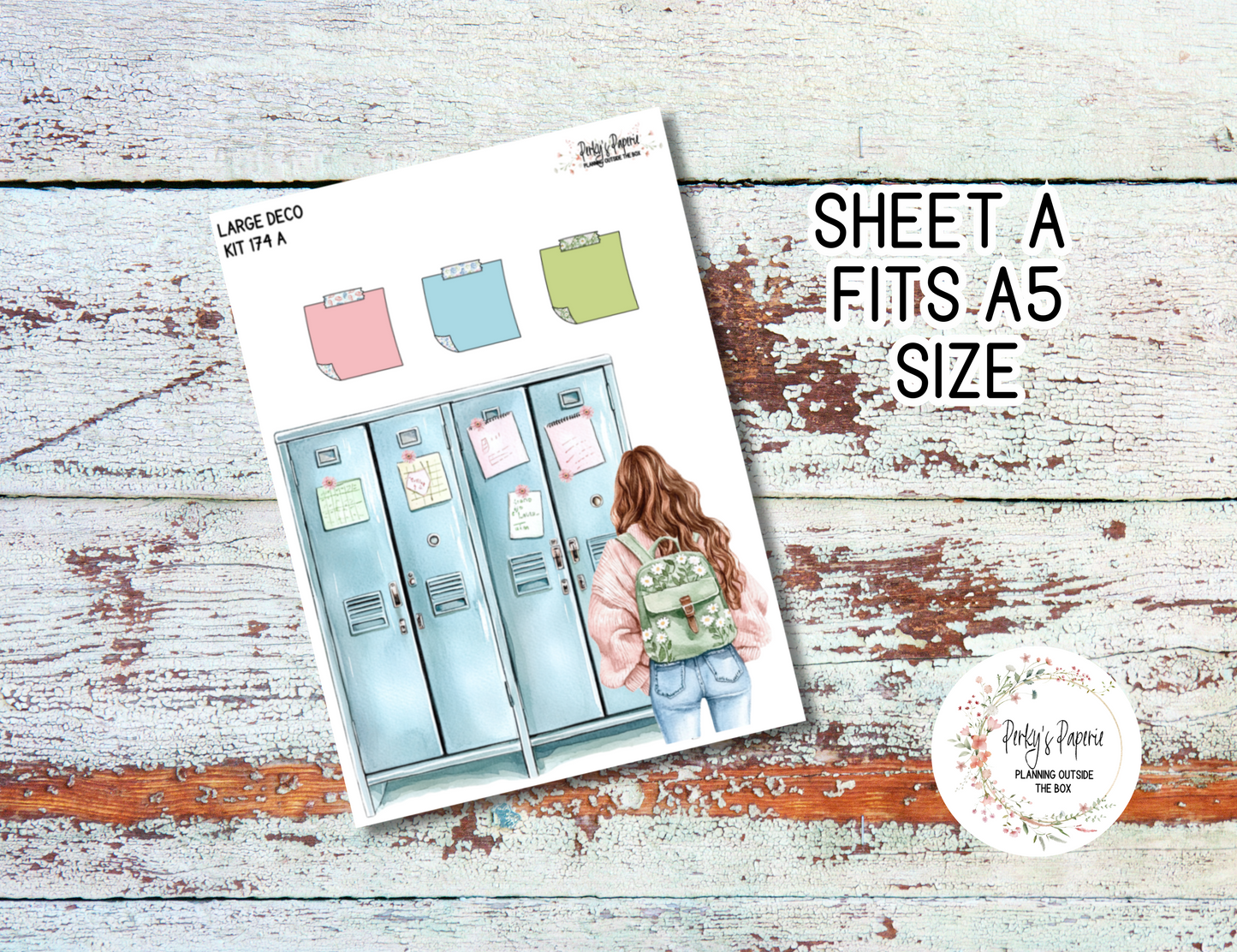School Daze-y Transparent Extra Large, Jumbo Deco Planner Sticker For Your Overview Pages, Blank Daily Pages or Journal Page 174