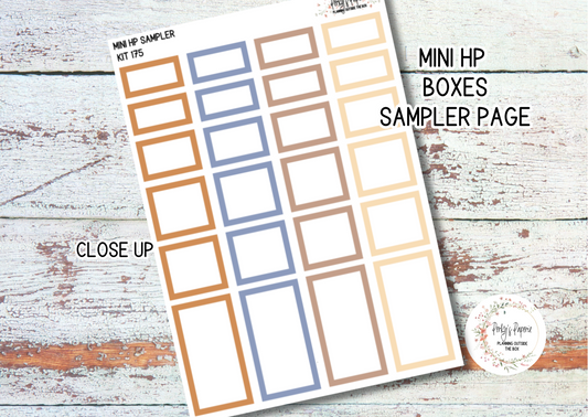 Autumn at Foxbury Manor Fall 1" Mini HP Sample Planner Boxes in 4 Different Sizes To Page to Match Kit 175 for Functional Planning