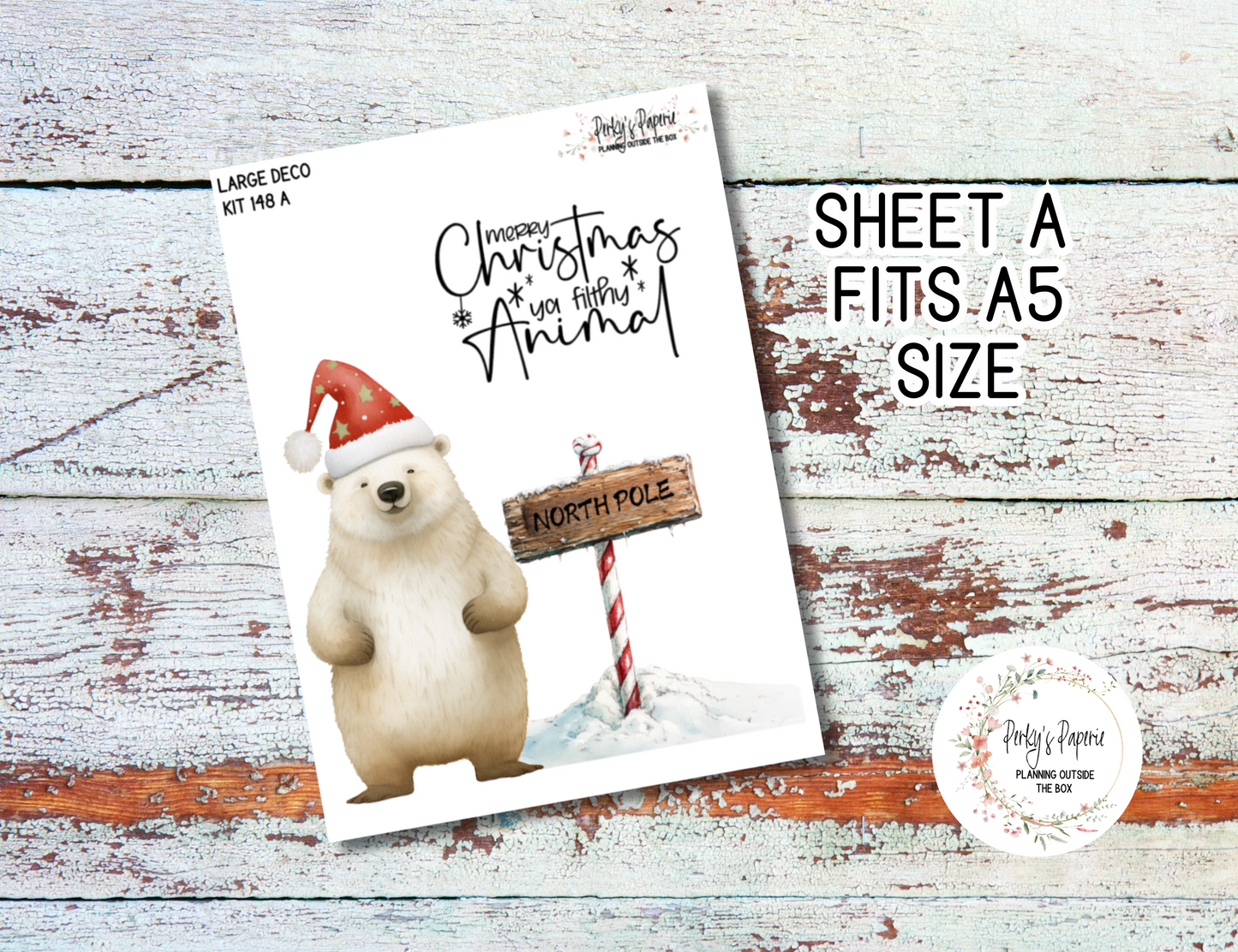 Transparent Extra Large, Jumbo Deco Planner Sticker For Your Overview Pages, Blank Daily Pages or Journal Page Kit 148