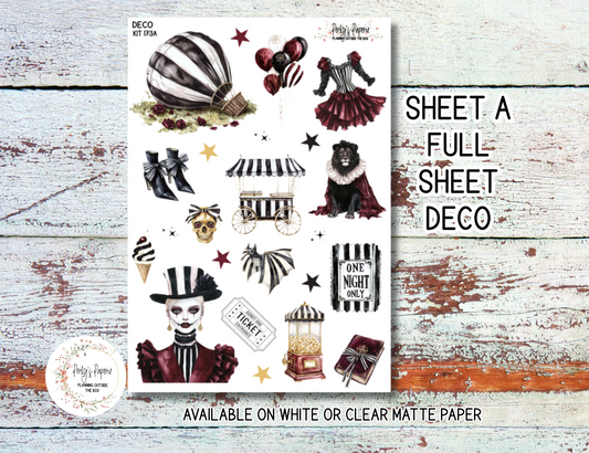 Sinister Carnival Sticker Sheets # 173 – Halloween Planner Stickers