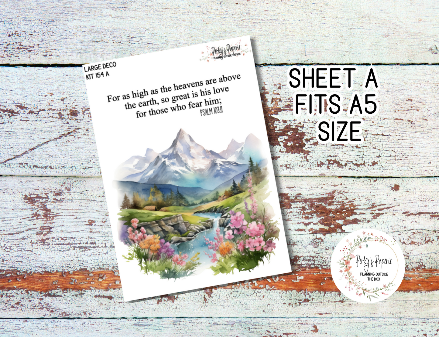 Transparent Extra Large, Jumbo Deco Planner Sticker For Your Overview Pages, Blank Daily Pages or Journal Page Creative Hearts Kit 154