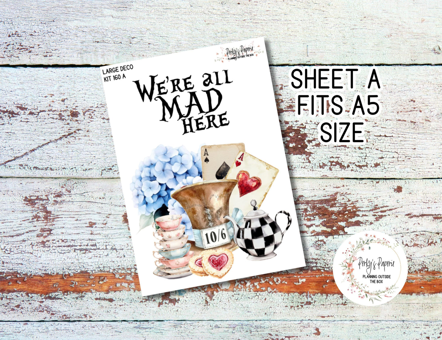 Transparent Extra Large, Jumbo Deco Planner Sticker For Your Overview Pages, Blank Daily Pages or Journal Page Modern Wonderland 160