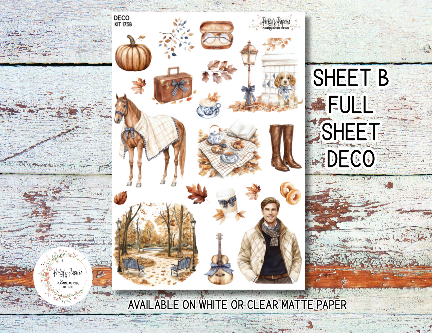 Autumn at Foxbury Manor Sticker Sheets # 175 – Autumn and Fall Planner Stickers